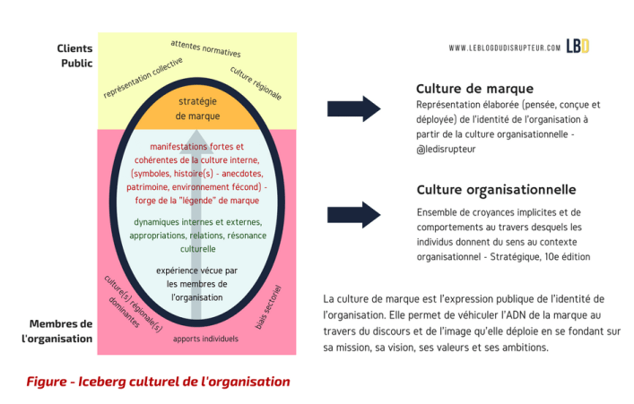 Figure - Iceberg culturel de l'organisation